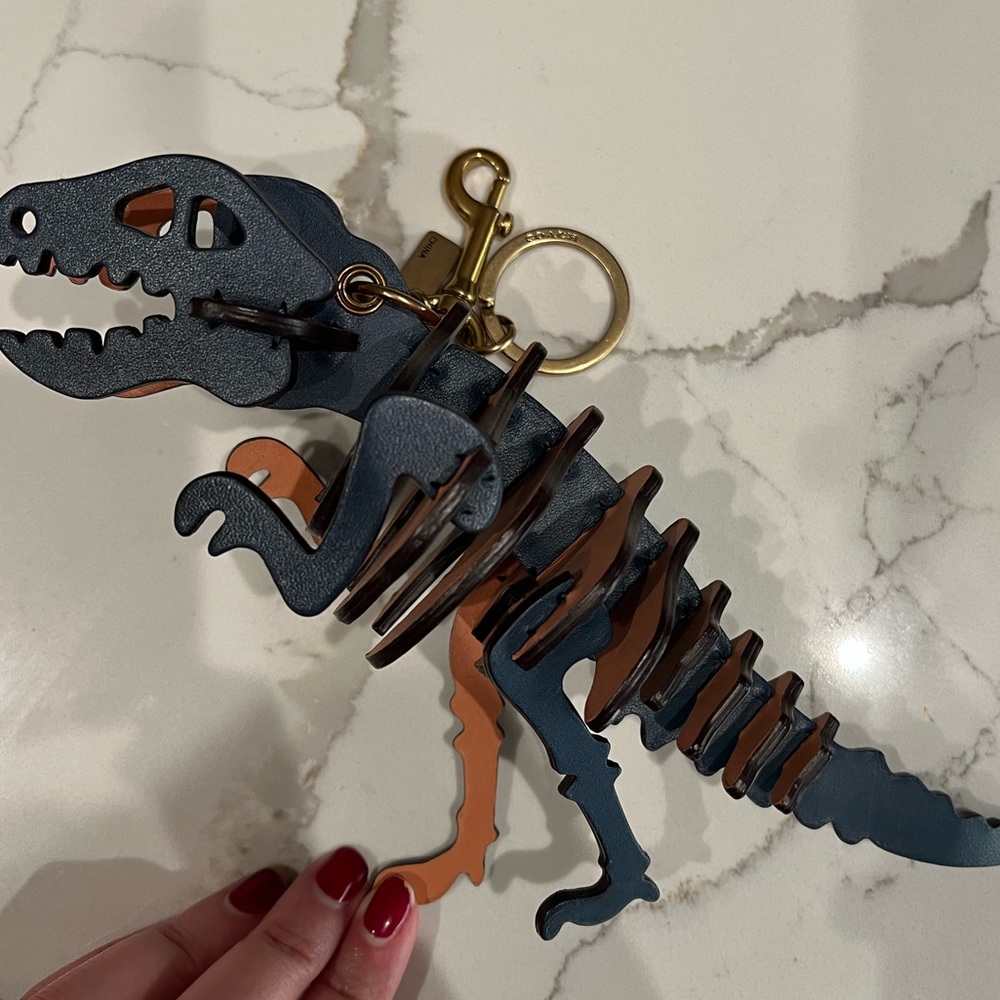 Coach Rexy Blue Leather Bag Charm
